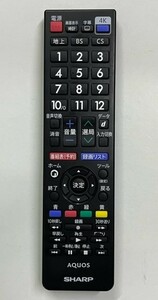 シャープ 4K液晶TV アクオス用リモコン GB335SA 動作品 ⑯