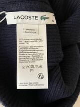 【送料無料】新品★LACOSTE ラコステ ニット帽 ウール100％ キャップ 帽子 ビーニー 濃紺1_画像3