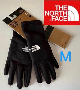 【送料無料】★新品ノースフェイス THE NORTH FACE GLOVE グローブ メンズ 手袋 サイズ M 黒 スマホ対応 やや厚手