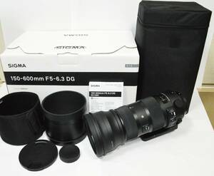 #a0808【外観美品】 SIGMA シグマ Sports 150-600mm F5-6.3 DG OS (ニコンF用)