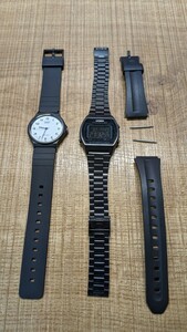 【中古】CASIO チープカシオ 2本 セット MQ24 B640 カシオスタンダード【替えバンド付き】