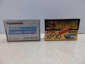 1 TDK SVHS-C video cassette tape XP30/ cleaning tape NV-TCL20P set unused! guarantee none postage 360 jpy possibility!