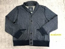 GAP ギャップ メンズ ポケット付き スウェット生地 ジャケット 大きいサイズ XL 杢ブルー 綿_画像1