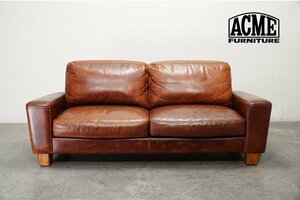 280 展示美品 ACME FURNITURE(アクメファニチャー) FRESNO(フレスノ) 3人掛けソファ(3シーター) オイルレザー38.5万