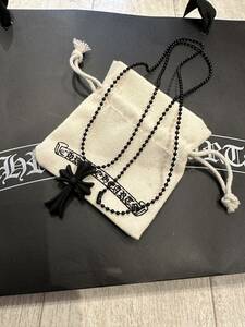 新品未使用 CHROME HEARTS 「20周年記念 ノベルティ　ラバークロス」 クロムハーツ 20th Anniversary ペンダント ネックレス black