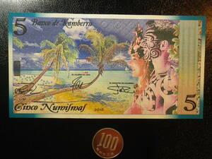  price cut!100Yen~ can .la kingdom 2012 year poly- nesia tropical Tahiti 5Numifmaf unused ( fantasy note )