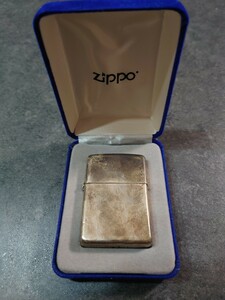 （1円スタート）ZIPPO　 スターリングシルバー 2004年　STERLING 　シルバー　USED品 オイルライター