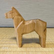 【木彫り 馬】置物 オブジェ 木製 うま 動物_画像2