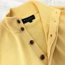 Brooks Brothers ブルックスブラザーズ ハーフボタン ハイネック 長袖 コットンニット SIZE: M レモン MH632023110309_画像3