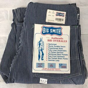 BIG SMITH 70’s USA製 BIB OVERALLS デッドストック フラッシャー付き ビッグスミス ヒッコリー オーバーオール 30×34 MU632023110803