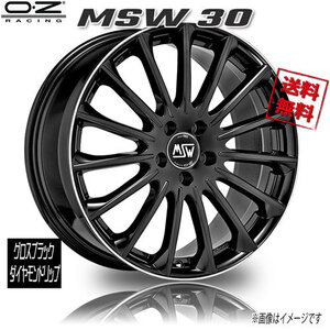 OZレーシング MSW 30 グロスブラックダイヤモンドリップ 19インチ 5H114.3 7.5J+45 4本 業販4本購入で送料無料