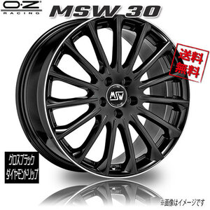 OZレーシング MSW 30 グロスブラックダイヤモンドリップ 19インチ 5H114.3 7.5J+45 1本 業販4本購入で送料無料