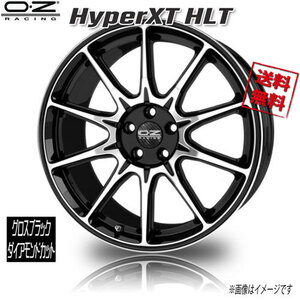 OZレーシング HyperXT HLT グロスブラックダイアモンドカット 22インチ 5H112 11J+50 1本 業販4本購入で送料無料