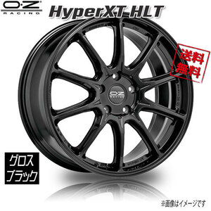 OZレーシング HyperXT HLT グロスブラック 21インチ 5H112 9J+19 4本 業販4本購入で送料無料