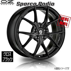 OZレーシング OZ Sparco Podio グロスブラック 18インチ 5H110 8J+35 4本 73 業販4本購入で送料無料