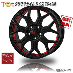 トレジャーワンカンパニー TC-10M ブラック,レッドアンダーカット 18インチ 5H114.3 7J+35 4本 73.1 業販4本購入で送料無料