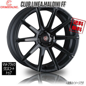 CRIMSON CLUB LINEA マルディーニ FF マットブラックグロスコートトップ 20インチ 5H114.3 9.5J+45 1本 73 業販4本購入で送料無料