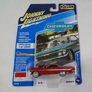 JOHNNY LIGHTNING　ジョニーライトニング　1/64　1961 Chevy Impala SS 409　Roman Red　シェビー インパラ　ロマンレッド