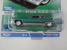 AutoWorld　オートワールド　1/64　1975 Cadillac Coupe Deville　Greenbrier Firemist Poly　キャデラック クーペデビル　グリーン_画像2