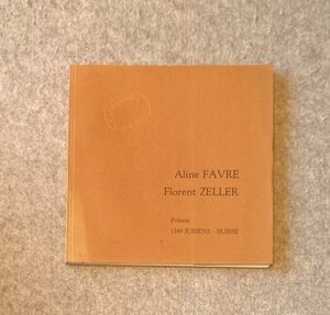 洋書図録 Cramique d'aujourd'hui. Aline Favre. Florent Zeller. / 1982年Olizane / 2人の陶芸家の作品集 カラー図版