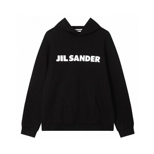 新品未使用☆JIL SANDER☆ジルサンダー☆ラバーロゴパーカー☆イタリア製☆ブラック黒☆サイズL☆