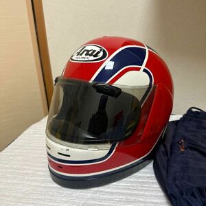 Arai アライ 当時物　cbカラー　フルフェイスヘルメット 55〜56cm cbx400fやcb750f乗りに！要リペア　ラパイド系