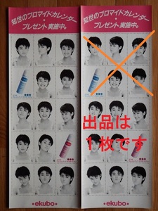 na.... Showa era idol Harada Tomoyo san *[ Shiseido ekubo] shop front for not for sale length length poster not yet .. goods. 