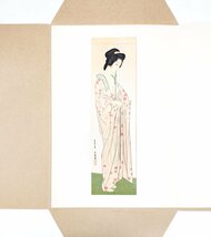 【SHIN】橋口五葉「長襦袢の女（『女六題』より）」 手摺木版画 希少品 美人画 悠々洞出版　限定750部_画像9