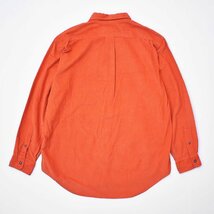 ★90s ヴィンテージ オールド ジェイクルー J.CREW 紺タグ 長袖 細畝 コーデュロイ B.D シャツ M オレンジ ビンテージ ボタンダウン★_画像3