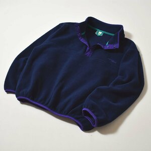 ★80s 90s ヴィンテージ エルエルビーン L.L.Bean ハーフスナップ プルオーバ フリース ジャケット ネイビー ビンテージ アウトドア★