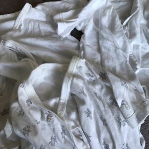  новорожденный детский комбинезон-платье 3 листов UNIQLO рисунок нижнее белье . органический хлопок нижнее белье 2 надеты 