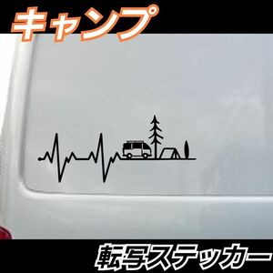 【Mサイズレッド1枚】キャンプ　転写ステッカー　ハイエース