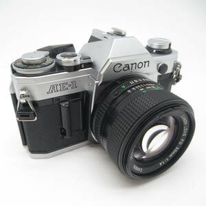 Canon キャノン AE-1 カメラ シルバー シャッターOK / CANON LENS FD 50ｍｍ 1:1.4 【 ジャンク品 】【A】