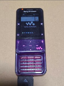 【中古】 au Sony Ericsson 3Gガラケー Walkman Phone Xmini ウォークマンフォン Xミニ W65S パープル×ピンク エーユー ソニー ソニエリ