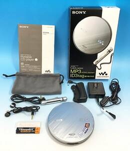 動作品 SONY CD ウォークマン D-NE830 シルバー MP3 ATRAC ポータブルCDプレーヤー 説明書 オーディオ機器 WALKMAN ソニー