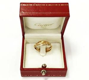 カルティエ トリニティ 3連リング 53 12号 ボックス付き 750 イエローゴールド レディース アクセサリー 指輪 ファッション 小物 Cartier