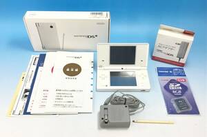 動作品 3点セット ニンテンドー DSi 本体 TWL-001 白/ホワイト ACアダプター SDカード ゲーム機 任天堂 Nintendo