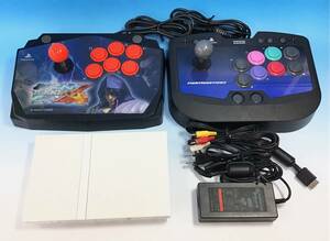 3台セット プレイステーション2 PS2 本体 SCPH-75000 セラミックホワイト HORI ファイティングスティック2 鉄拳4専用スティック まとめて