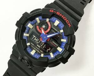 動作品 カシオ Gショック GA-700LT 腕時計 電池式 クォーツ カシオ G-SHOCK 5522 ブラック ブルー スポーツ時計 ファッション 小物 メンズ