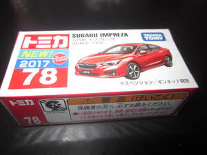 店舗デッドストック　トミカ　スバル　インプレッサ　新品　シュリンク未開封品　ミニカー