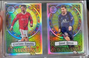 topps2022 merlin chrome uefa Lionel Messi Cristiano Ronaldo 2枚