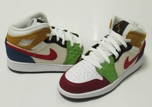 NIKE AIR JORDAN 1 MID SE GS マルチカラー 23cm ナイキ エア ジョーダン ミッド ジュニア レディース DR6957-100