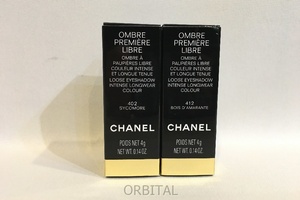 二子玉)シャネル CHANEL 未使用 オンブル プルミエール リーブル 2点セット NO.402 412 アイシャドウ 総額11,440円