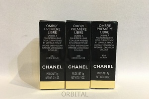 二子玉)シャネル CHANEL 未使用 オンブル プルミエール リーブル 3点セット NO.404 406 408 アイシャドウ 総額17,160円