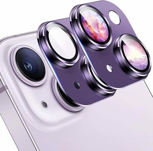 iPhone 15/iPhone15 Plus カメラフィルム レンズ保護 フィルム カメラ保護 カバー アルミニウム合金＋強化ガラス製 キズ防止 防塵 防滴 3D