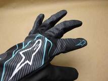 アルパインスターズ新品サイズ多数！■レーシングカートグローブ TECH-1 K RACE V2 GLOVE■CARBON ブラックターコイズ alpinestars_画像3