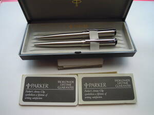 ⑦PARKER／パーカー　ボールペン＆シャープペンシル　2本セット★ポスト便