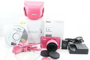 ☆ニコン　Nikon （25003707）ミラーレス一眼 Nikon 1 J2 箱・取説・カメラケース・バッテリー・充電器