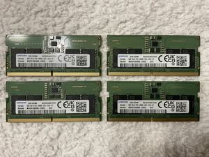 【中古】［ノートパソコン用メモリ］SAMSUNG DDR5-4800 (PC5-38400) SO-DIMM 8GB x4枚　(SN:23DC)