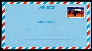 フランス・航空書簡「1993年　5ｆ00」未使用